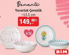 BENANTE YUVARLAK ÇEREZLİK 4'LÜ BENANTE YUVARLAK ÇEREZLİK 4'LÜ